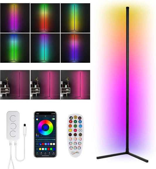 Lampe de sol LED d'angle