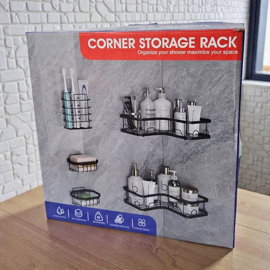 Étagère Douche 5en1 Pack – Noir Mat Premium