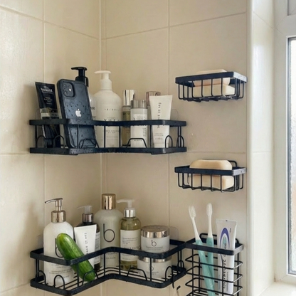 Étagère Douche 5en1 Pack – Noir Mat Premium